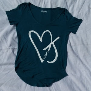 turquoise MUDD vneck short sleeve top